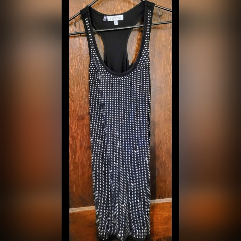 Jennifer Lopez Form Fitting Black Dress